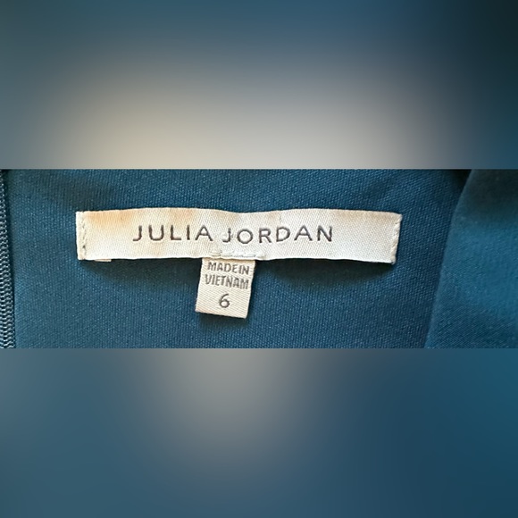 Julia Jordan Teal Blue Women's Sheath One Shoulder Ruffle Cocktail Dress - Picture 4 of 8